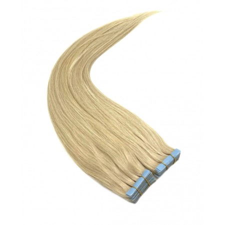 Invisible tape hair pravé lidské vlasy 50 cm -  nejsvětlejší blond