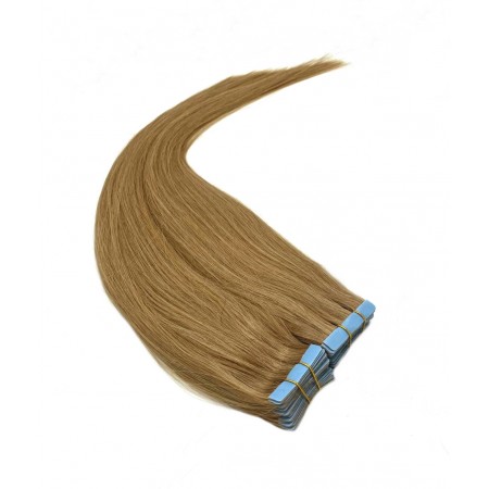 Invisible tape hair pravé lidské vlasy 50 cm - přírodní/světlejší blond